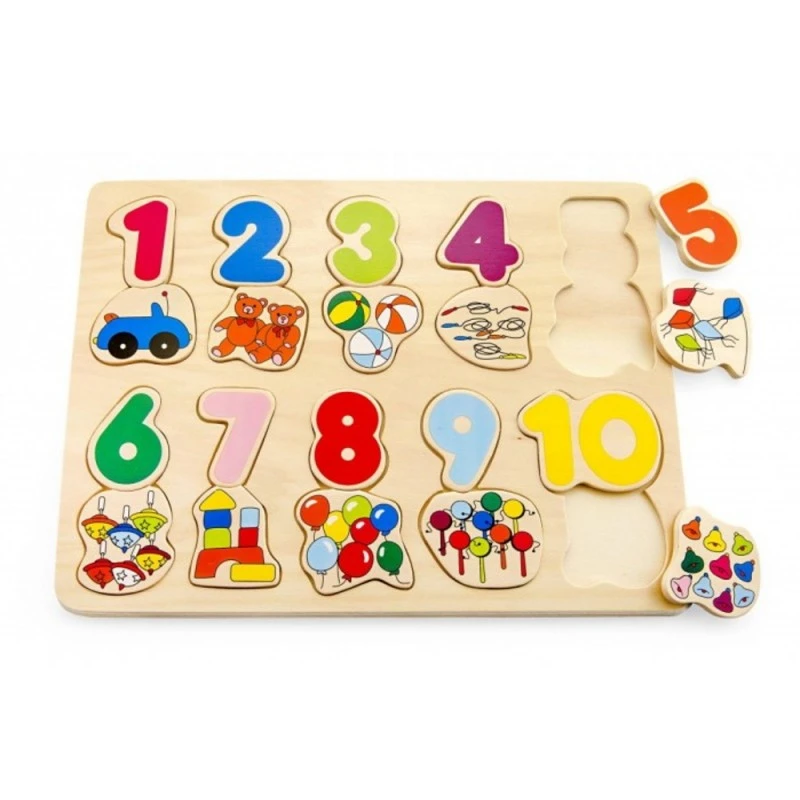 Дървен пъзел Pino Да научим числата, Играчки